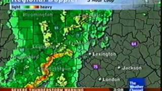 The Weather Channel  Severe Tstorm Warning amp Frankfort KY SD Local Forecast  442011 303pm [upl. by Abey]