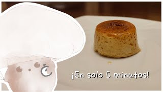 Flan casero al microondas 🍮 ¡cocínalo en 5 minutos [upl. by Anialam]