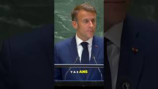 Le discours de Macron à lONU qui laisse tout le monde sans voix 😮🗣️ [upl. by Viridissa]