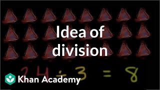 The idea of division  Multiplication and division  Arithmetic  Khan Academy [upl. by Llenrep442]