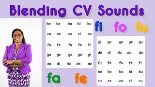 Blending Two Letters Level 1C  Consonant and Vowel  Short sound vowels  Phonics Instruction [upl. by Monica333]