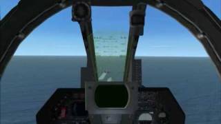 super etendard appontage sur le clemenceau dans FSX team aerocruses [upl. by Yerdna137]