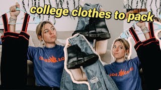 clothes you need in college  college clothing packing list [upl. by Icyac398]