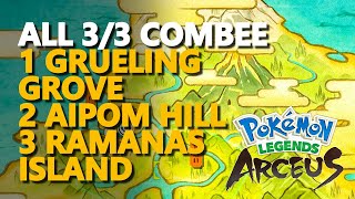 All Combee Pokemon Legends Arceus Location [upl. by Adaynek]