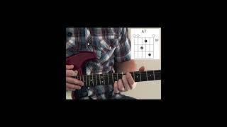 A7 Blues Guitar Chord  Pt3 shorts guitarlessons bluesguitar blues bluesguitarist guitarra [upl. by Raynah]