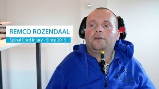 Train leg muscles in case of spinal cord injury  Electrical stimulation  Remco Rozendaal C3  C5 [upl. by Zak280]