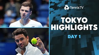 Hurkacz Battles Giron Berrettini amp Humbert Also In Action  Tokyo Day 1 Highlights [upl. by Germano]