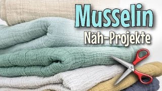 😯 4 einfache Projekte für Babys amp Kinder aus Musselin 🤩  Nähen ohne Schnittmuster  Nähtinchen [upl. by Nlycaj109]