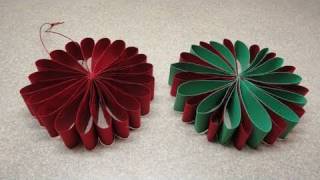 Folded Flower Christmas Tree Ornament [upl. by Cioffred781]