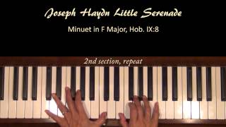 Haydn Little Serenade Piano Tutorial [upl. by Musihc]