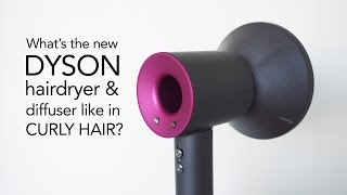 Dyson diffuser review in curly hair [upl. by Hermes889]