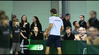 Ricardas Berankis  Laurynas Grigelis friendly game [upl. by Dracir]