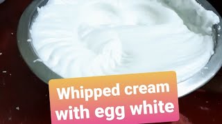 Easy Whipping Cream using Egg whites  No heavyfresh cream [upl. by Felske]