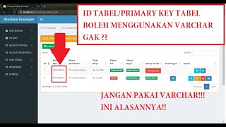 Jangan menggunakan varchar untuk primary key Kenapa [upl. by Belia605]