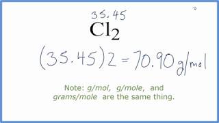 Molar Mass  Molecular Weight of Cl2 Chlorine Gas [upl. by Seni463]