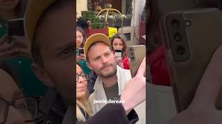 tb  Jamie Dornan greeting fans during Paris Fashion Week March 2023 LeBristolHotel 🇫🇷 [upl. by Short170]