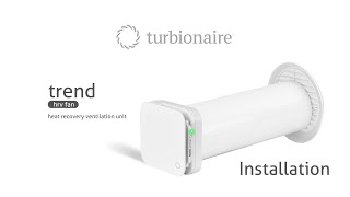 How to install Turbionaire TREND HRV FAN 100 WM  Heat Recovery Ventilation Unit [upl. by Milka630]