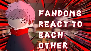 Fandoms react to each other Itadori Yuji  Sukuna  Gacha React [upl. by Dalury571]