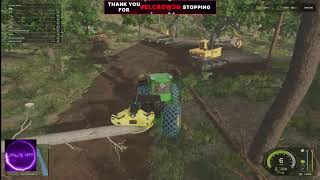 farming simulator 25 logging with Rubber Side Down [upl. by Ennayd430]