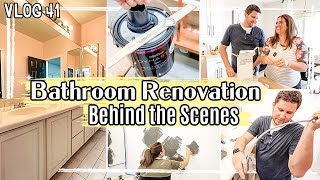 VLOG 41  BATHROOM RENOVATION BEHIND THE SCENES  DIY Bathroom Makeover [upl. by Anoniw]