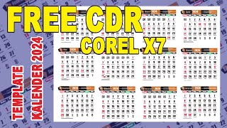 Template Kalender 2024  Free file cdr [upl. by Gervase]