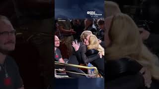 Adele tears up as she hugs Celine Dion midperformance at Las Vegas concert [upl. by Ahsoyem]