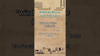 Höfliche Bitten mit Konjunktiv II  Polite Requests with Subjunctive II Deutsch German [upl. by Noiraa256]