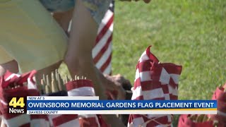 Owensboro Memorial Gardens flag placement event [upl. by Alocin]