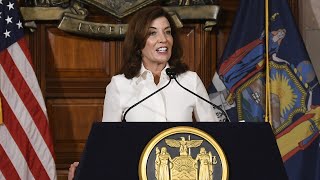 Updated COVID19 vaccine now available in NY Hochul encourages those eligible to get the vaccine [upl. by Coop]