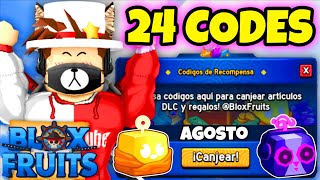 24 CODIGOS DE BLOX FRUITS CODES ROBLOX AGOSTO 2024 [upl. by Lac]