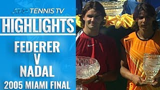 First EVER Federer v Nadal Final  Miami Open 2005 Final Extended Highlights [upl. by Henrietta]