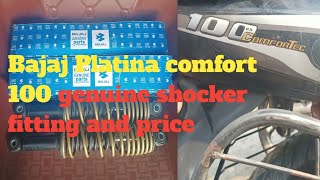 Bajaj Platina comfort 100 genuine shocker fitting and price [upl. by Raymond]