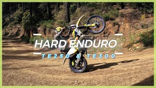 HUSQVARNA TE 250 amp TE 300  HARD ENDURO DIRT BIKE TRAILS [upl. by Nilyak246]