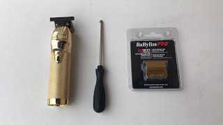 Como trocar a lâmina da máquina de acabamento Babyliss Pro Gold FX [upl. by Dreher338]