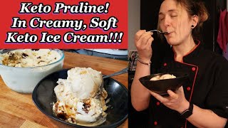 Keto Pecan Pralines in Keto Caramel Ice Cream [upl. by Gierk]