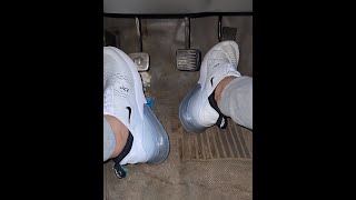 Car pedal trample in Nike 270 sneaker play [upl. by Ennovi]