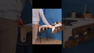 DOUBLE THE FUNCTION HALF THE SPACE 2in1 Foldable Table for Tiny Rooms diy viralvideo [upl. by Matta]