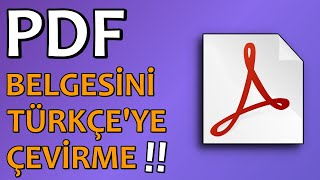 PDF Dilini Türkçeye Çevirme  👈👈 EN KOLAY YÖNTEM [upl. by Yrehcaz]