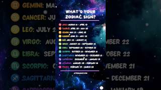 Zodiac Sign Dates ⭐ [upl. by Schaper264]