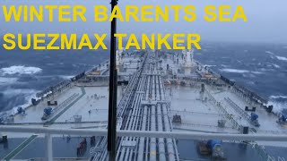 Winter Barents Sea Passage Suezmax Tanker [upl. by Tierell346]