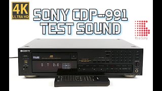 SONY CDP 991 HIGH END CD PLAYER TEST SOUND 4K [upl. by Walford]