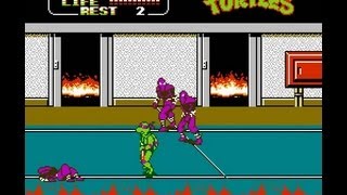 NES Longplay  Teenage Mutant Ninja Turtles II The Arcade Game a [upl. by Viens422]