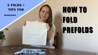 HOW TO FOLD PREFOLD CLOTH DIAPERS [upl. by Hornstein]