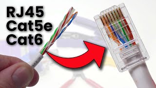 How to Crimp Cat5  Cat6 Network Patch Cables RJ45 plugs [upl. by Kahaleel572]