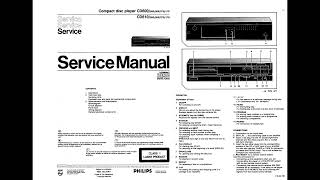 PHILIPS CD610 CD600 CD PLAYER SERVICE MANUAL 4K [upl. by Assenat396]