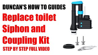 How to replace toilet Siphon and Coupling Kit plumbing toilet diy howtoguide [upl. by Madelyn]