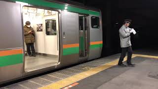 JR東日本 宇都宮線 完璧な車掌さん JR East Utsunomiya Line Perfect conductor [upl. by Eillehs]