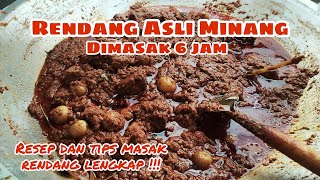 Hidangan Hari Raya  Resep dan Cara Membuat Rendang Asli Padang Beserta Tips nya [upl. by Marzi]