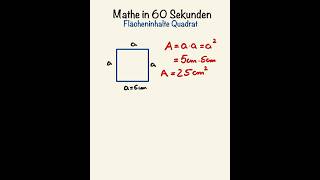 Flächeninhalt berechnen  Quadrat [upl. by Ennairol475]