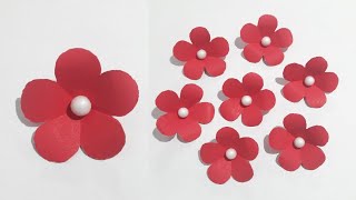 How To Make Paper Flower Easy  Flower Making With Paper  5 Petal Paper Flower [upl. by Ian]